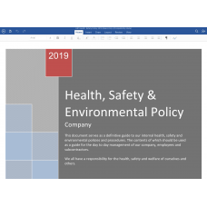 Health, Safety & Environment Policy in word format