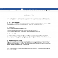 Anti Bribery Policy in word format