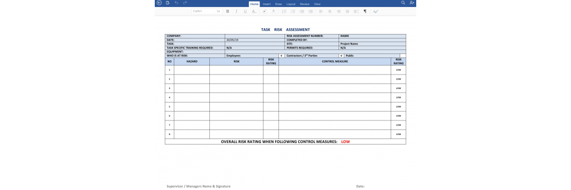 RISK ASSESSMENT DOC